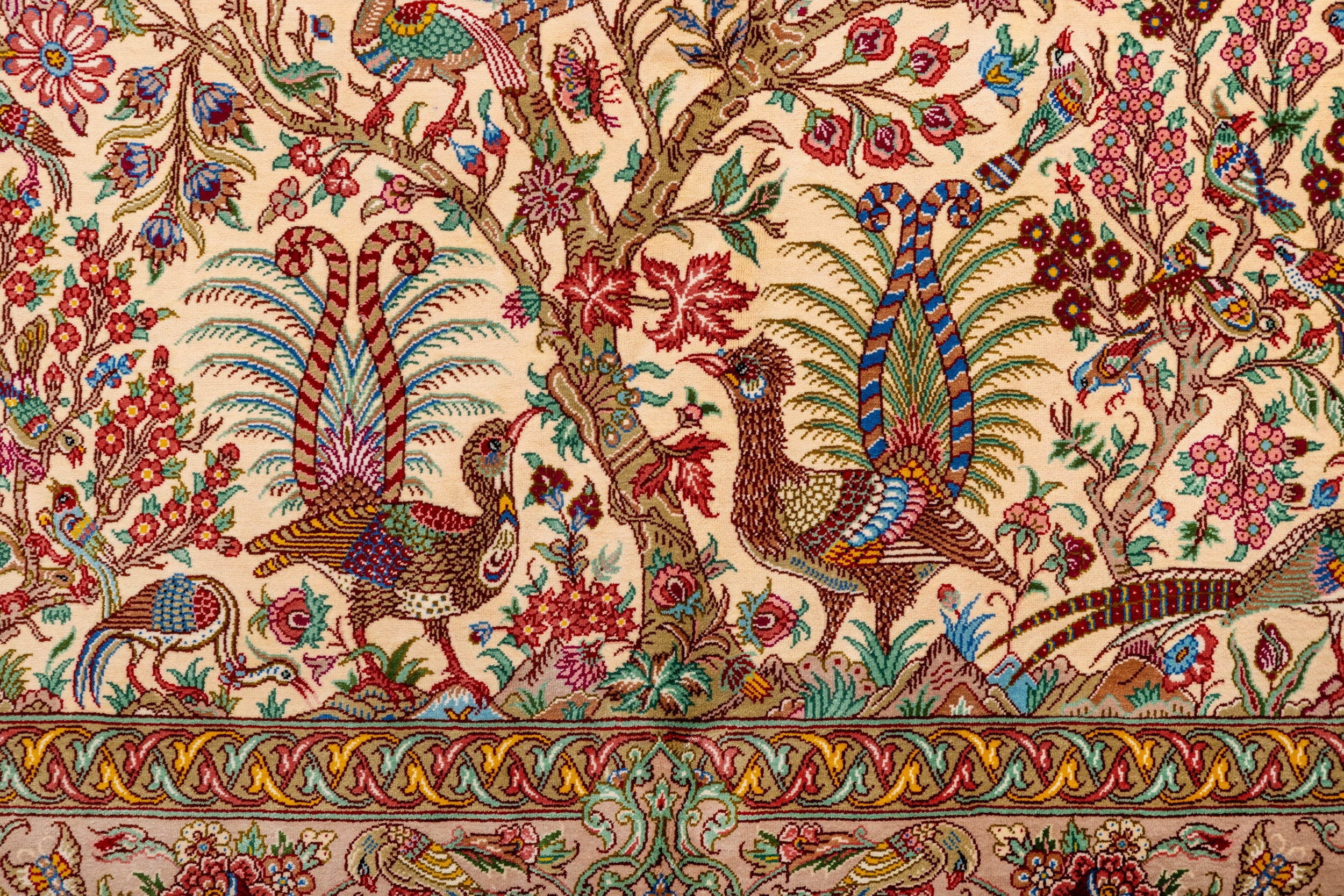 Persian Mini Kilim 40x35cm Tree of Life Earth Red ペルシャ