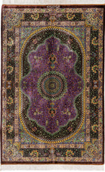 ペルシャ絨毯 クム産 シルク 100% ID:1102 Mohamadi/モハマディ工房 - ペルシャ絨毯専門店(ゴレスタン)