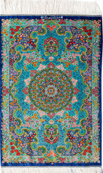 ペルシャ絨毯 クム産 シルク 100% ID:1108 Saidi/サイディ工房 - ペルシャ絨毯専門店(ゴレスタン)