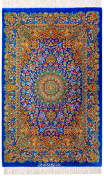 ペルシャ絨毯 クム産 シルク 100% ID:8008 Mehrbakhsh/メヘルバクシュ工房 - ペルシャ絨毯専門店(ゴレスタン)