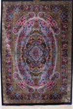 ペルシャ絨毯 クム産 シルク 100% ID:11017 Nuri/ヌーリ工房 - ペルシャ絨毯専門店(ゴレスタン)