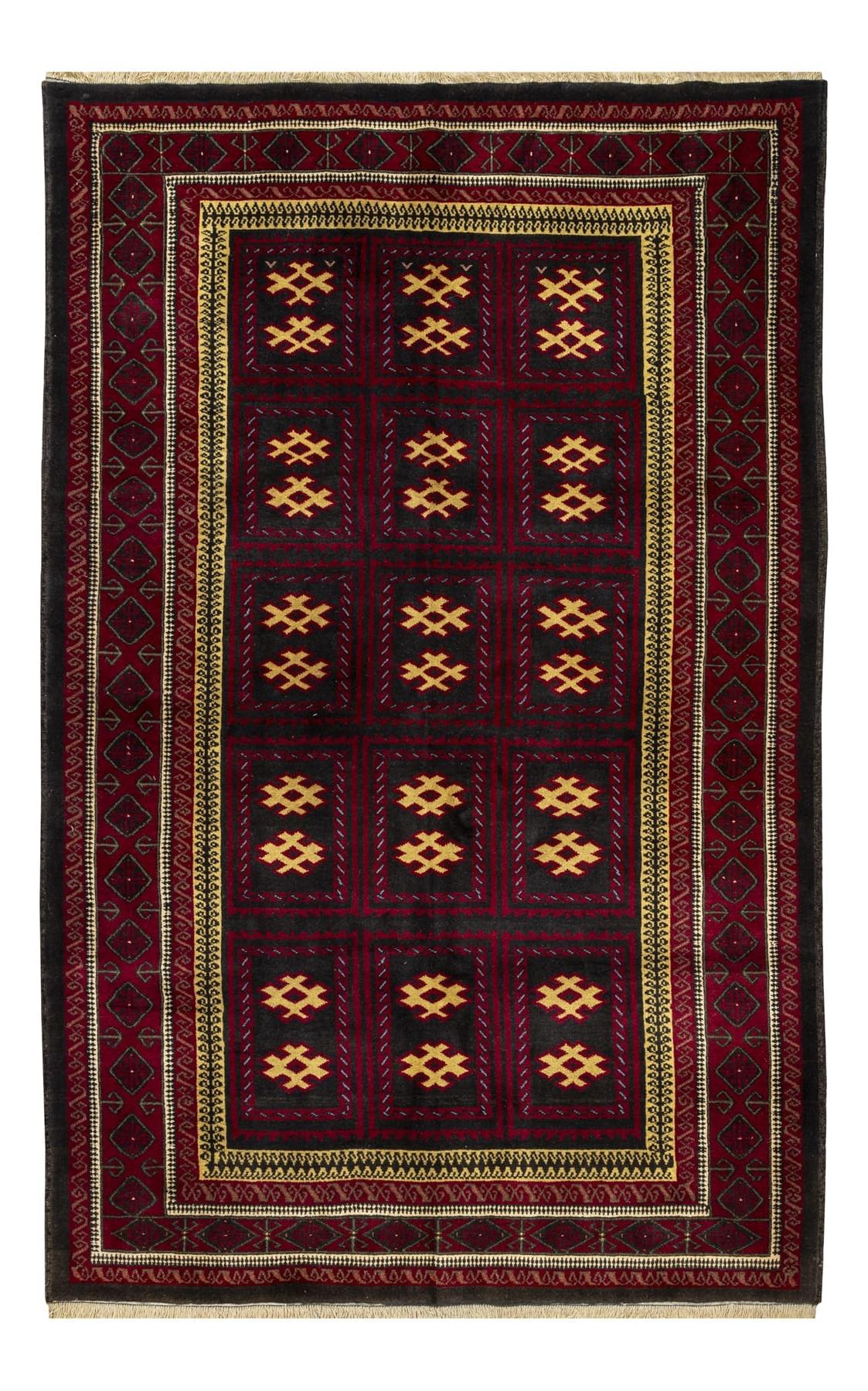 Lowest Price Persian Carpet [Baluchi] Navy Hand-woven Partition Size