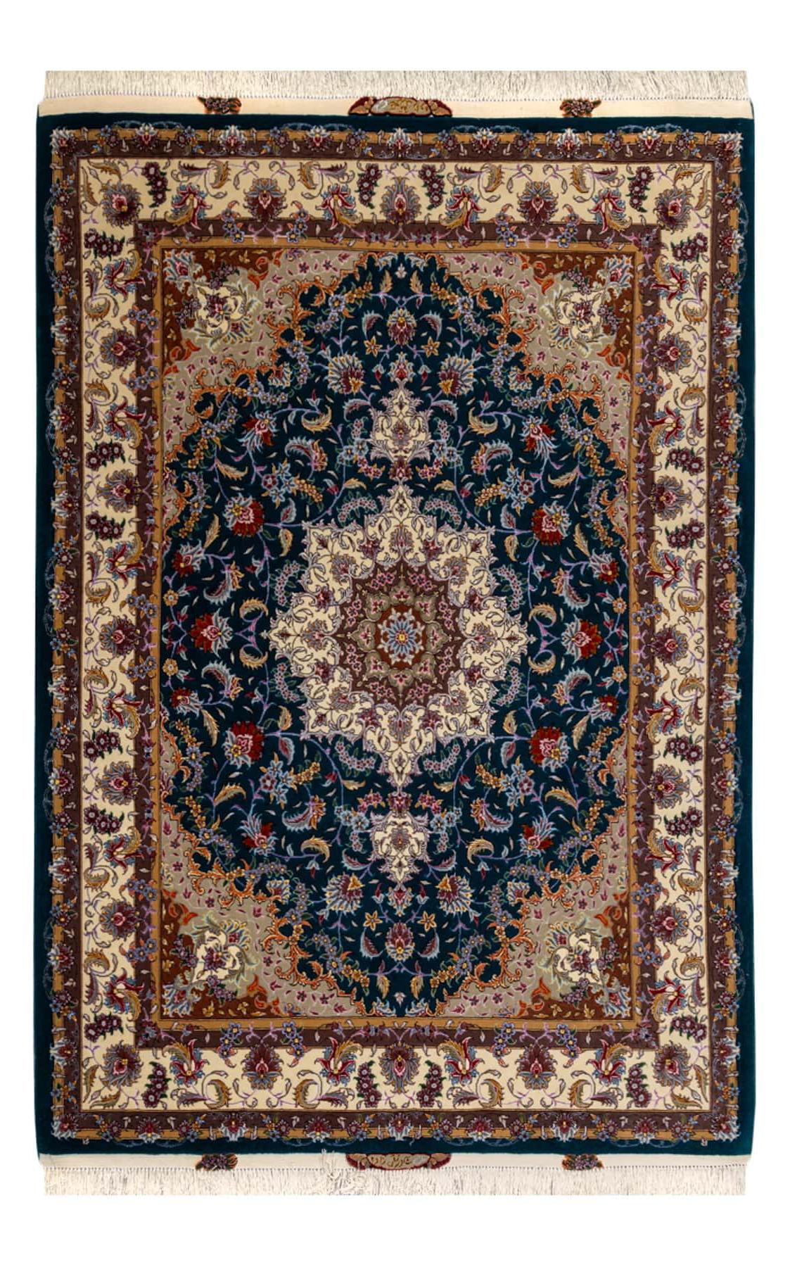 Lowest Price Persian Carpet [Tabriz] Tagizadeh Pattern Blue Hand-woven Persian Carpet (Approx. 3m2)