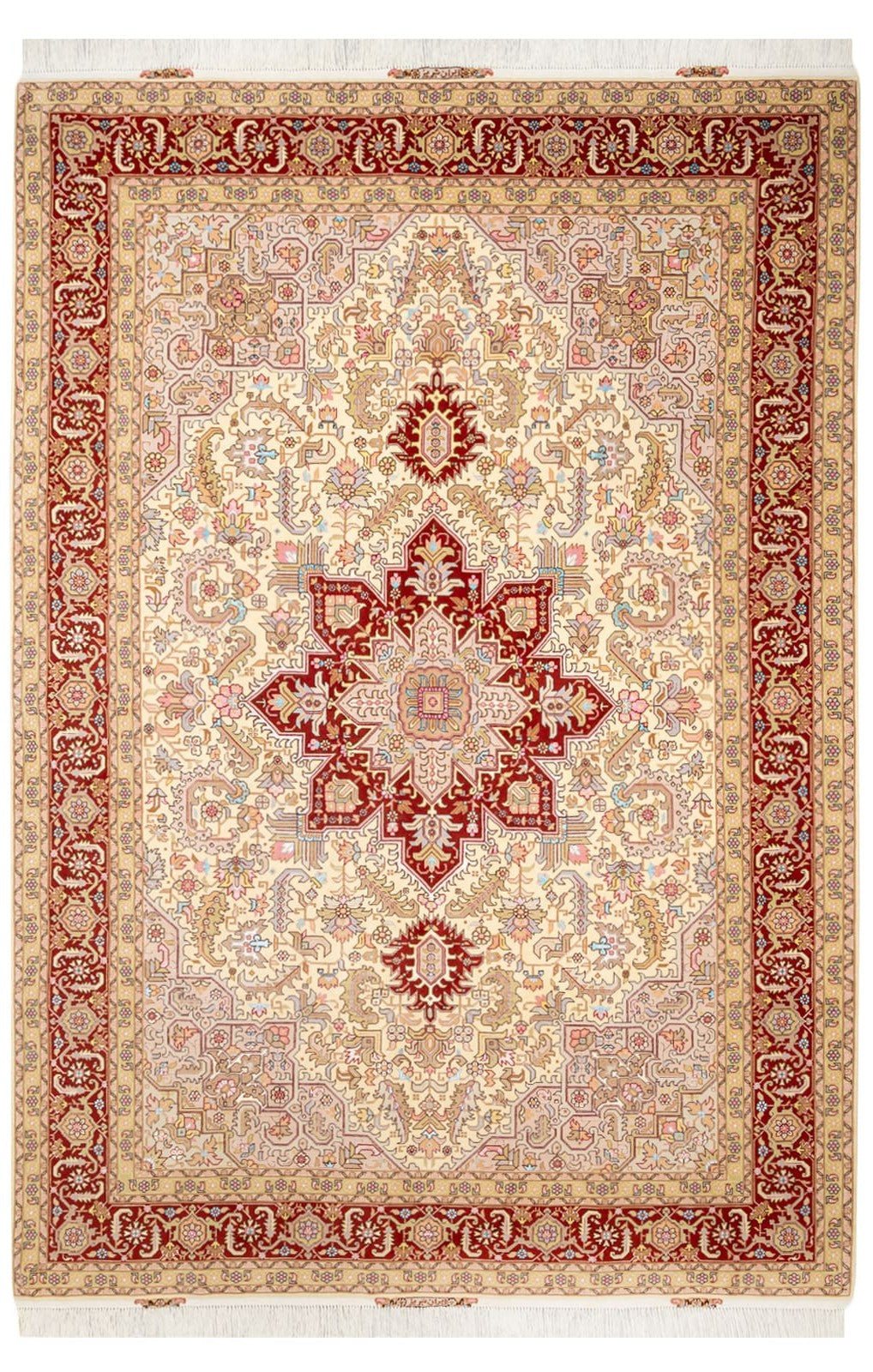 Lowest Price Persian Carpet [Tabriz] Helis Pattern Hand-woven Persian Carpet with Silk Decoration (Approx. 6m2)