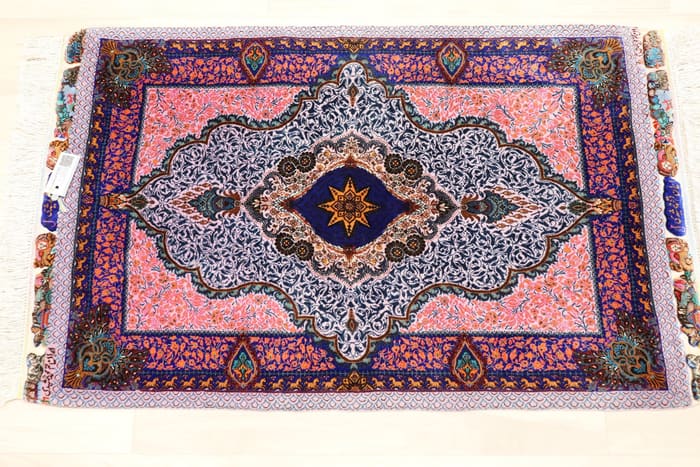 モハマド・ジャムシディ工房 草木染 最高密度メダリオン 59×91cm