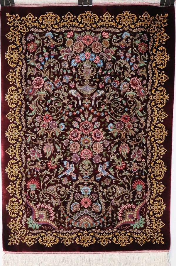 ミルメヒディ工房 花と鳥の楽園 玄関マット 62×90cm (ID16011)