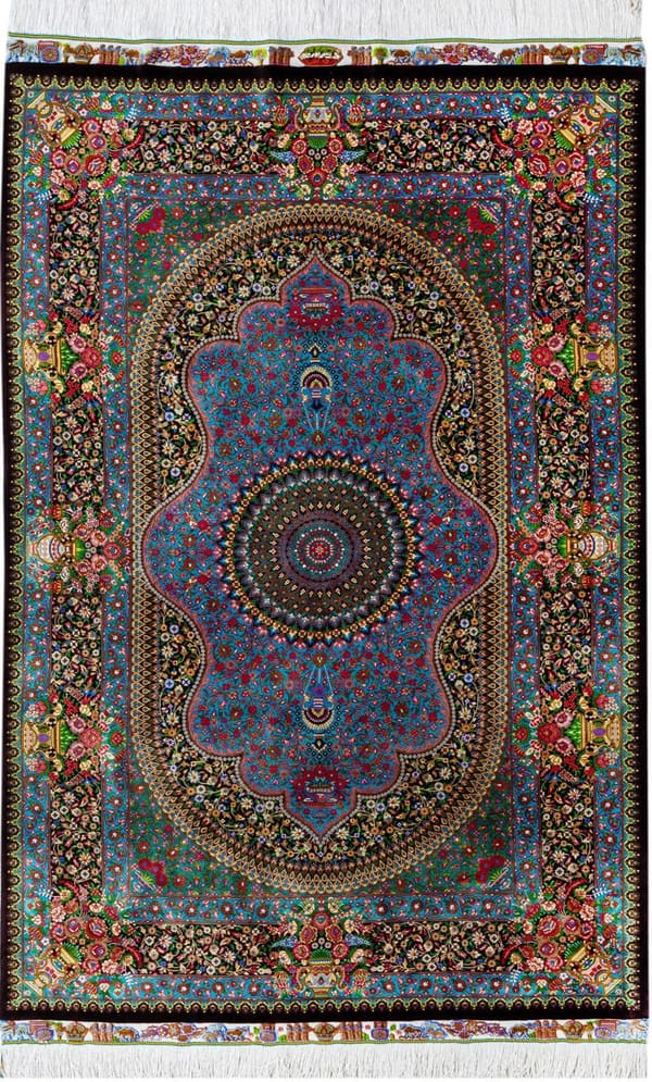 アルバル工房 神秘の色合い メダリオン 100×150cm (ID12014)