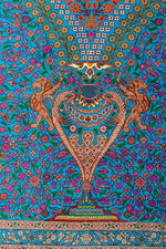 ペルシャ絨毯 クム産 シルク100% アルバル工房 花瓶文様の頂点 リビングスペースサイズ - ペルシャ絨毯専門店(ゴレスタン)