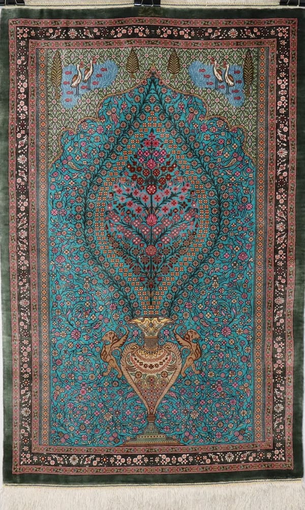 アルバル工房 オリジナル花瓶 青緑 60×94cm (ID14008)
