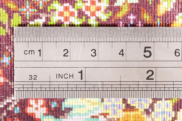 ペルシャ絨毯 クム産 シルク100% エスハギ工房 超難度の高い無数の小花と50色以上の至極の逸品 リビングスペースサイズ - ペルシャ絨毯専門店(ゴレスタン)