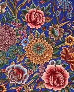 ペルシャ絨毯 クム産 シルク100% [ミルメヒディ工房] 空色ブルーに咲く優美な花束文様 ID21007