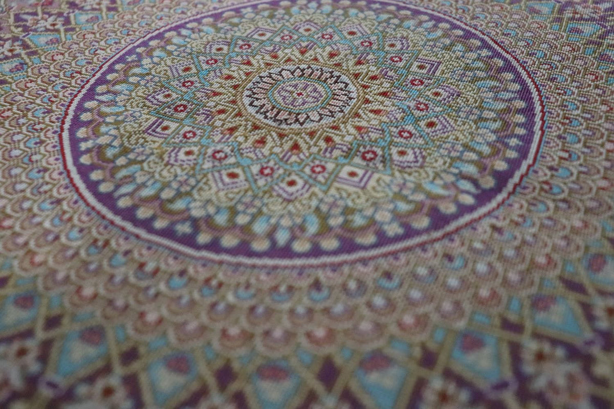 ペルシャ絨毯 クム産 シルク 100% [Sedigiyan/セディギヤン工房] メダリオン柄 ID9012 - 画像28