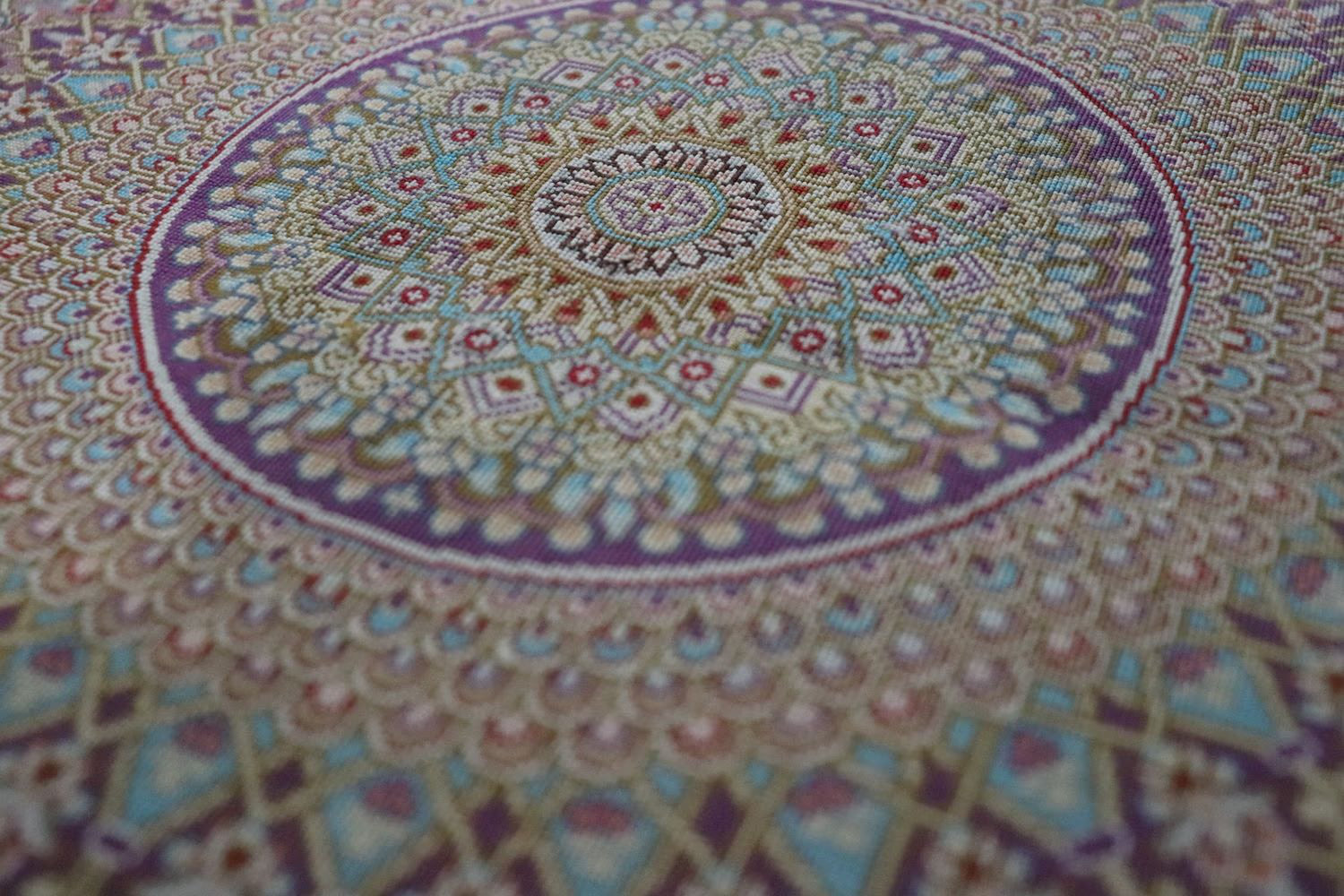 ペルシャ絨毯 クム産 シルク 100% [Sedigiyan/セディギヤン工房] メダリオン柄 ID9012 - 画像28