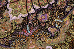 シックなアースカラー クム産 【サマディ工房】 102×162cm 茶×緑「Lachak Toranj」ID25004