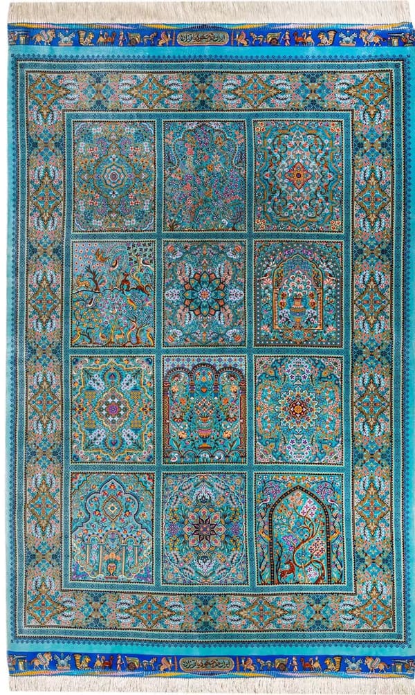 バゲルザデ工房 工房傑作パネル スカイブルー 105×160cm (ID11018)