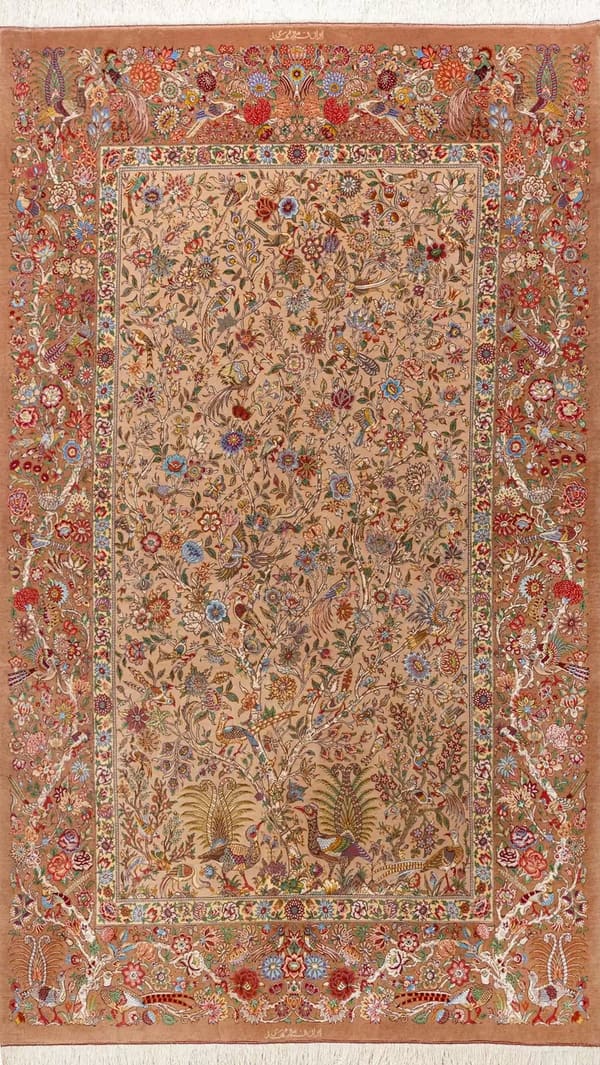ミルメヒディ工房 生命の樹（コルク＆シルク）チョコレート 145×233cm (ID12002)