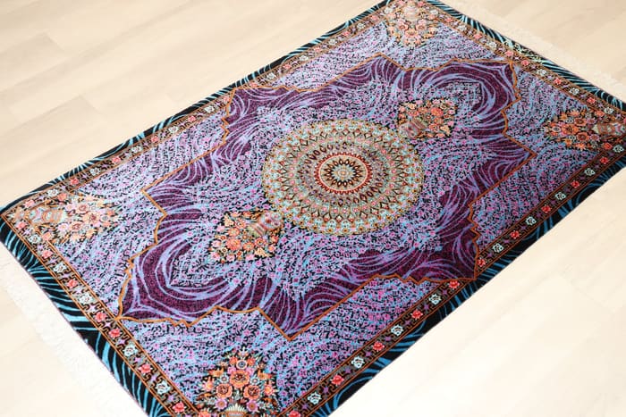ビギ工房 紫の小宇宙 モダンメダリオン 77×122cm (ID25012) | ペルシャ