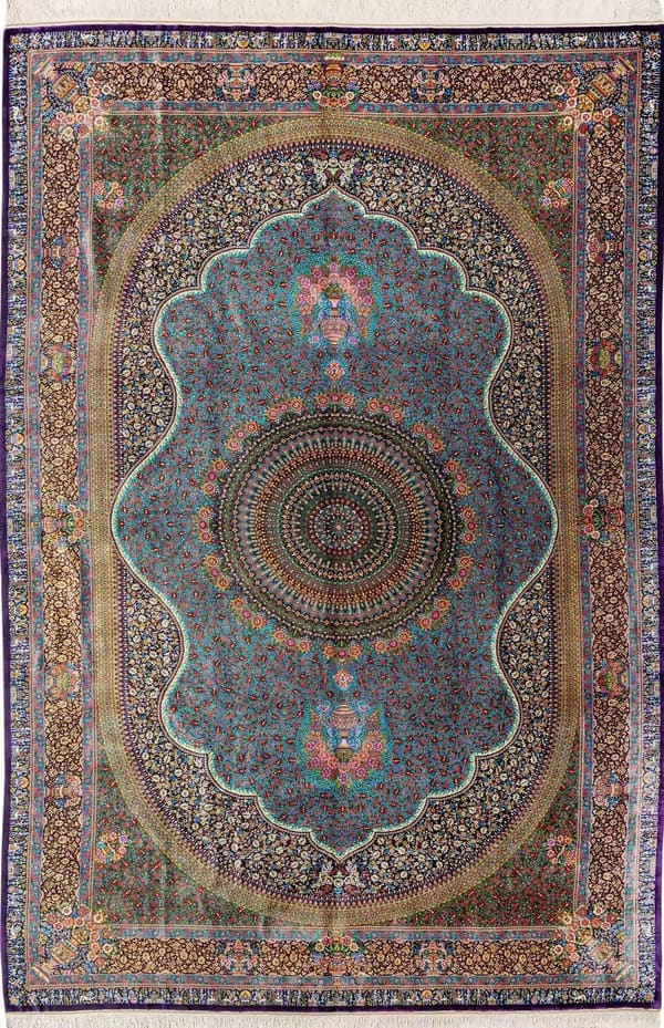 Alvar Workshop Rare Large-Sized Grand Medallion Colorful 200×300cm (ID1461)