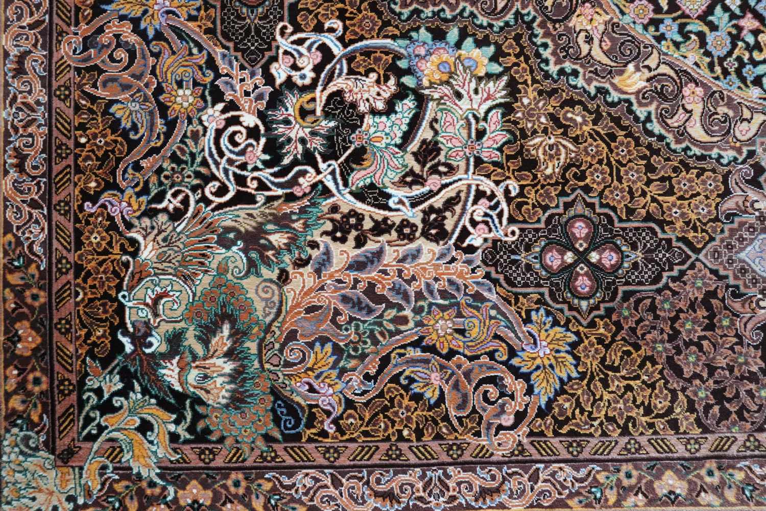 ペルシャ絨毯 クム産 シルク 100% [Sajyadi/サジャディ工房