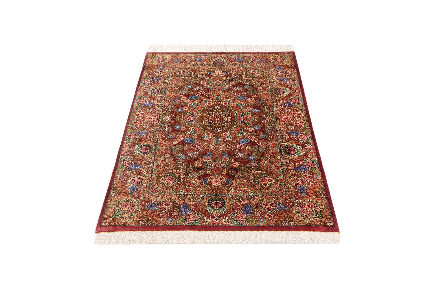 Persian Carpet, Qom, 100% Silk [Piruzmand Studio], Medallion Pattern, ID1437