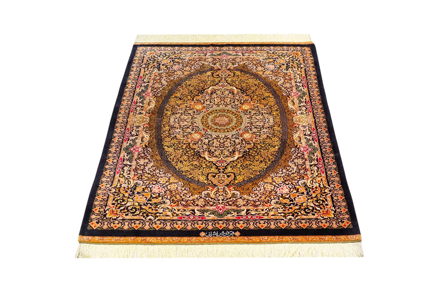 Persian Carpet, Qom, 100% Silk [Ashraf/Ashraf Studio], Medallion Pattern, ID1503