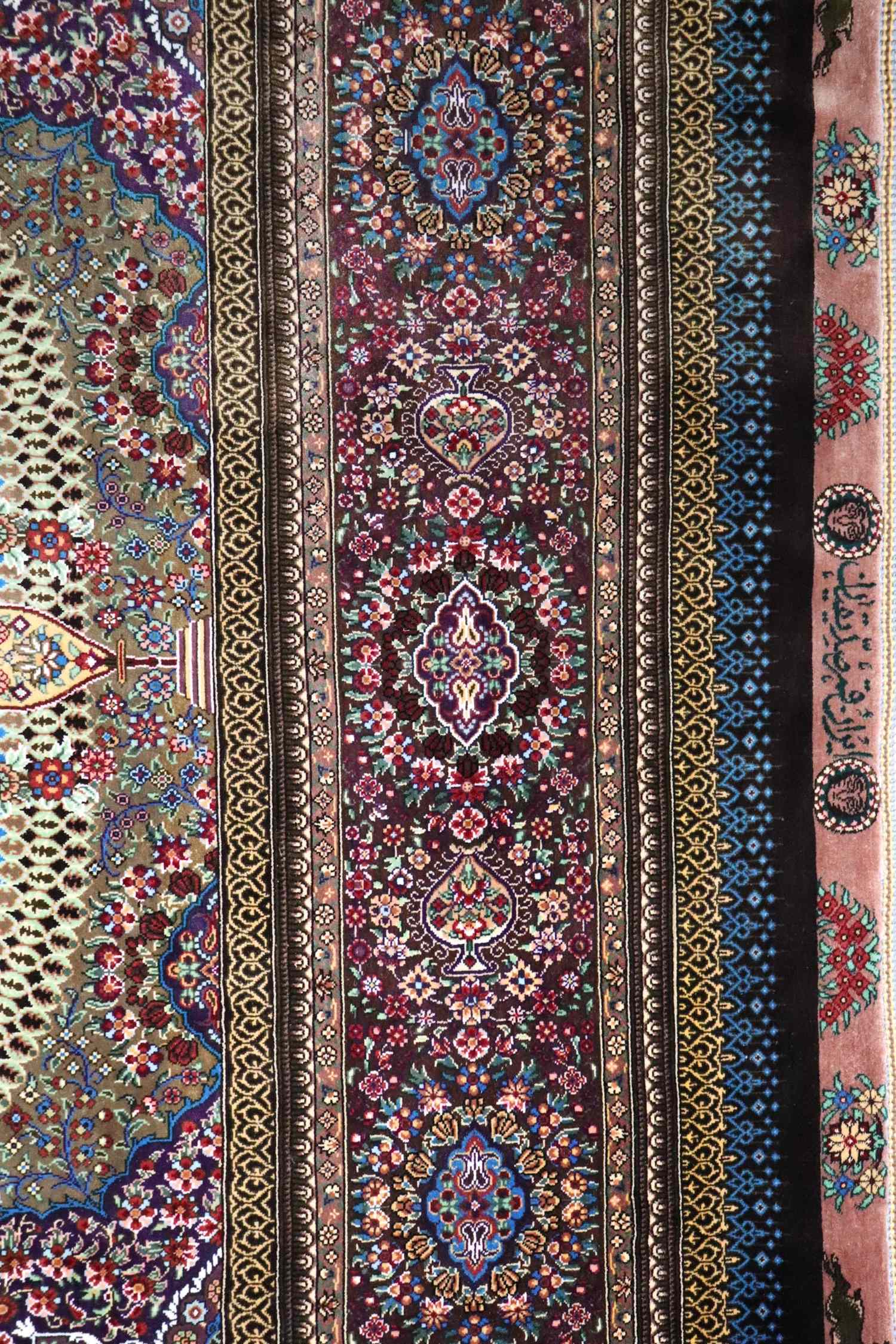 ペルシャ絨毯 クム産 シルク 100% [Sedigiyan/セディギヤン工房