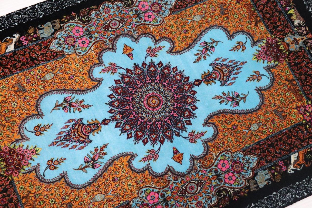 ペルシャ絨毯 クム産 シルク100% [Jyamshidi/モハマドジャムシディ工房