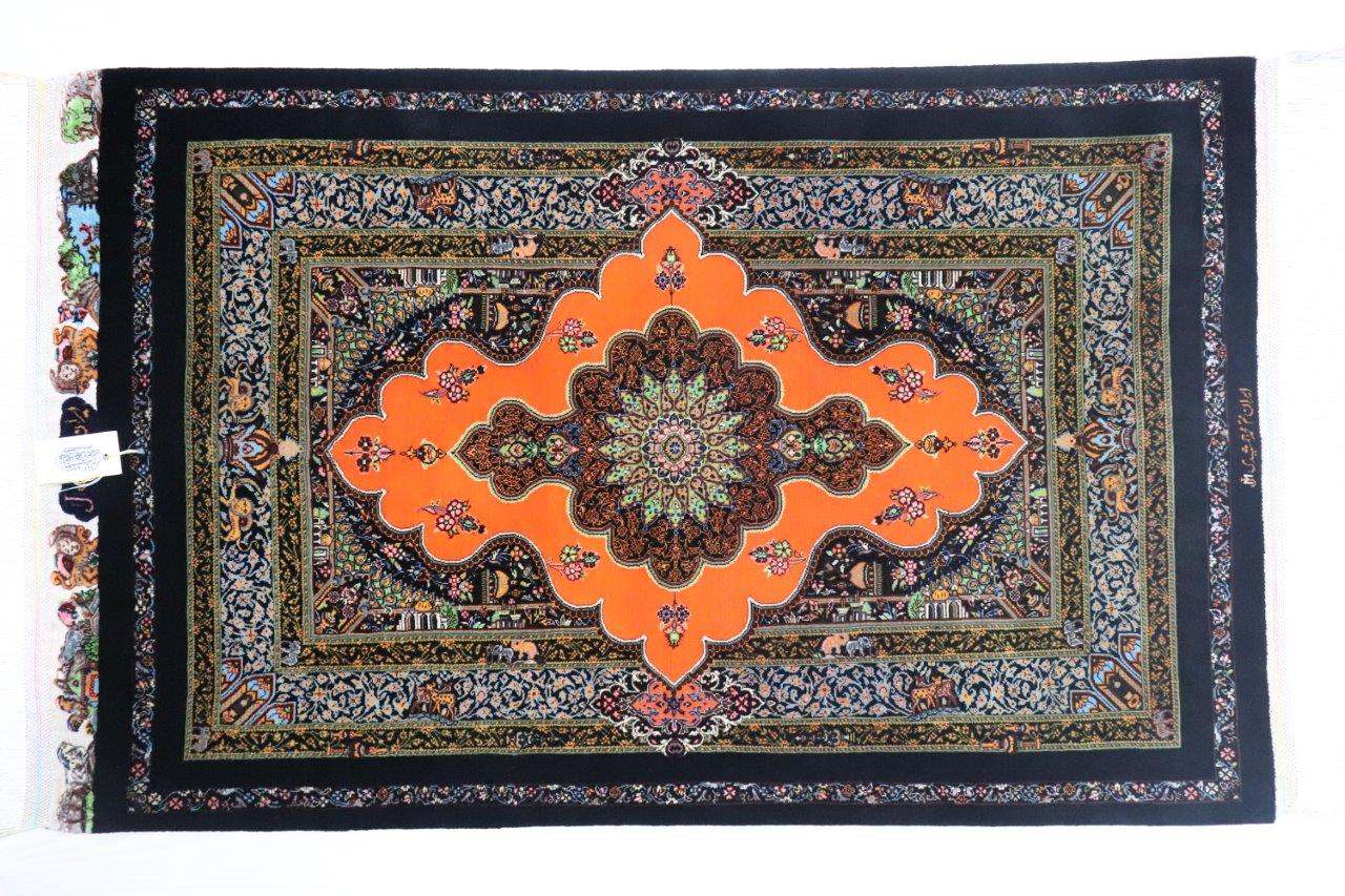 ペルシャ絨毯 クム産 シルク100% [Jyamshidi/モハマドジャムシディ工房