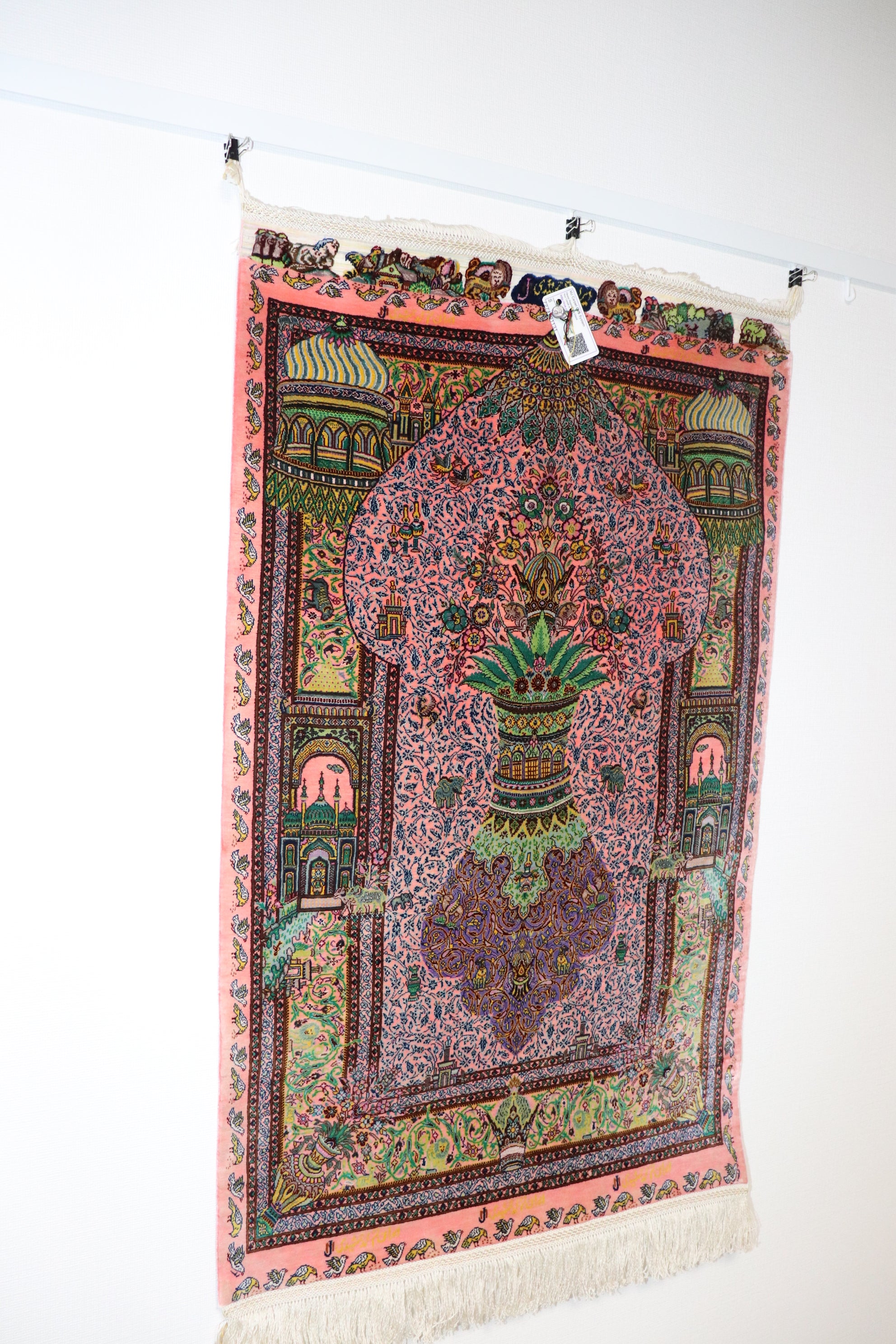 【ジャムシディ工房】クム産 オールシルク ペルシャ絨毯 ペルシャ絨毯 クム産 シルク100% [Jyamshidi/モハマドジャムシディ工房