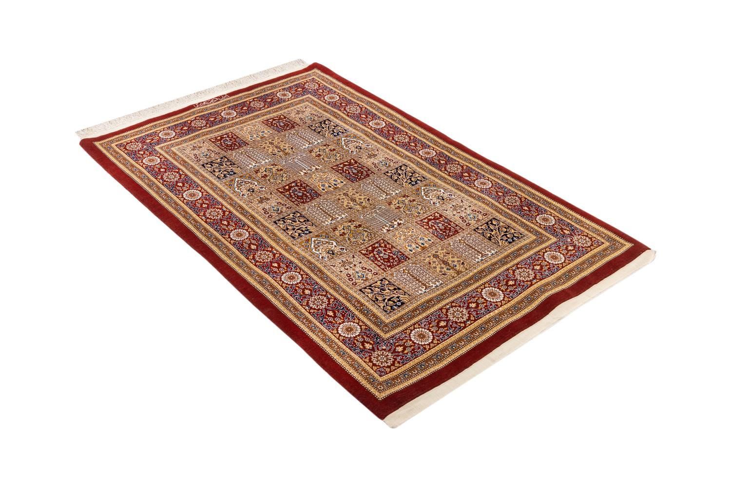 ペルシャ絨毯 クム産 コルク＆シルク混合 [マジディ工房] リビング