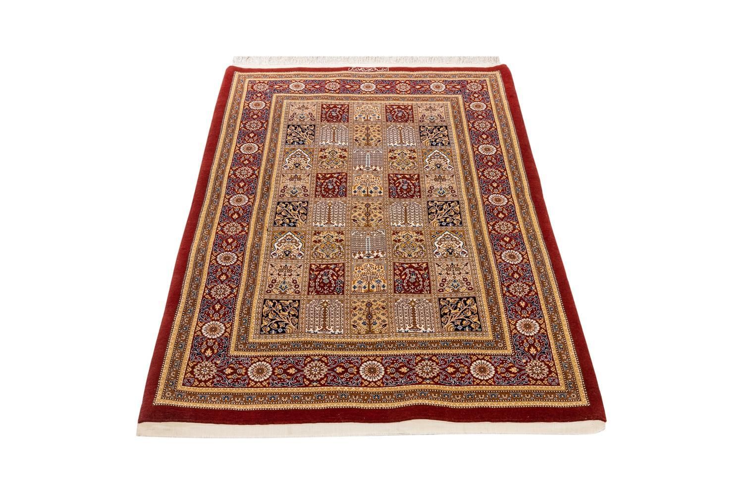 ペルシャ絨毯 クム産 コルク＆シルク混合 [マジディ工房] リビング