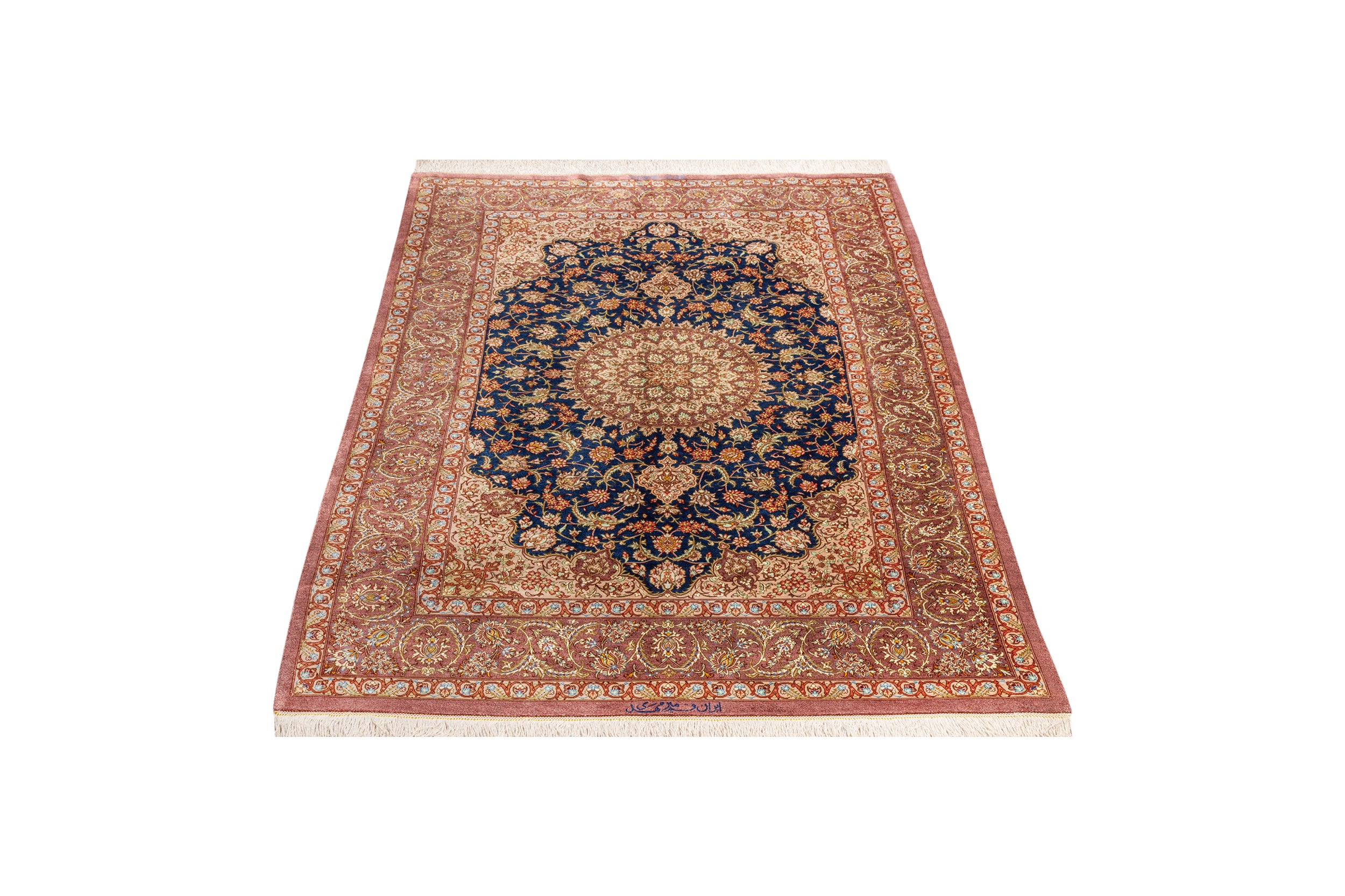 121万ノット クム産最高峰ソハイル・ビッグデリー工房ペルシャ絨毯 97×66