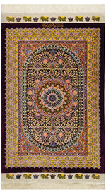 [ジェッディ工房]深淵なマルーンと輝くゴールド。宝石のような輝きを放つ、至高の一枚。ID:25030 カーペット・ラグ・マット > ラグ・カーペット