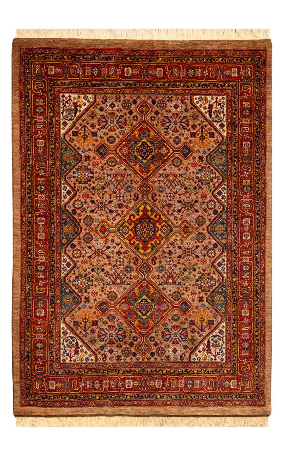 ペルシャ絨毯【シラーズ産・遊牧民スタイル】手織り（ブラウン/約3㎡）