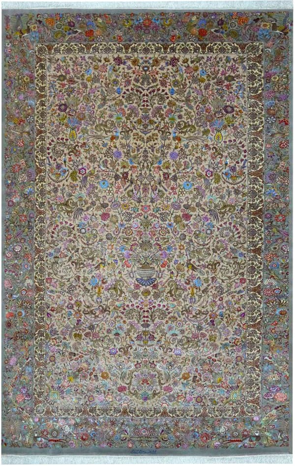 ミルメヒディ工房 稀少大サイズ「理想郷」 199×301cm (ID16004)