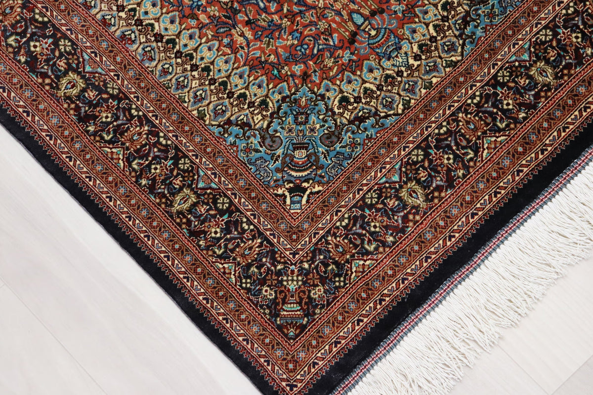 古代ペルシャの栄華【ジャムシディ工房（アッバス）】 91×58cm 「Takht Jamshidi/ペルセポリス」クム産シルク ID25020