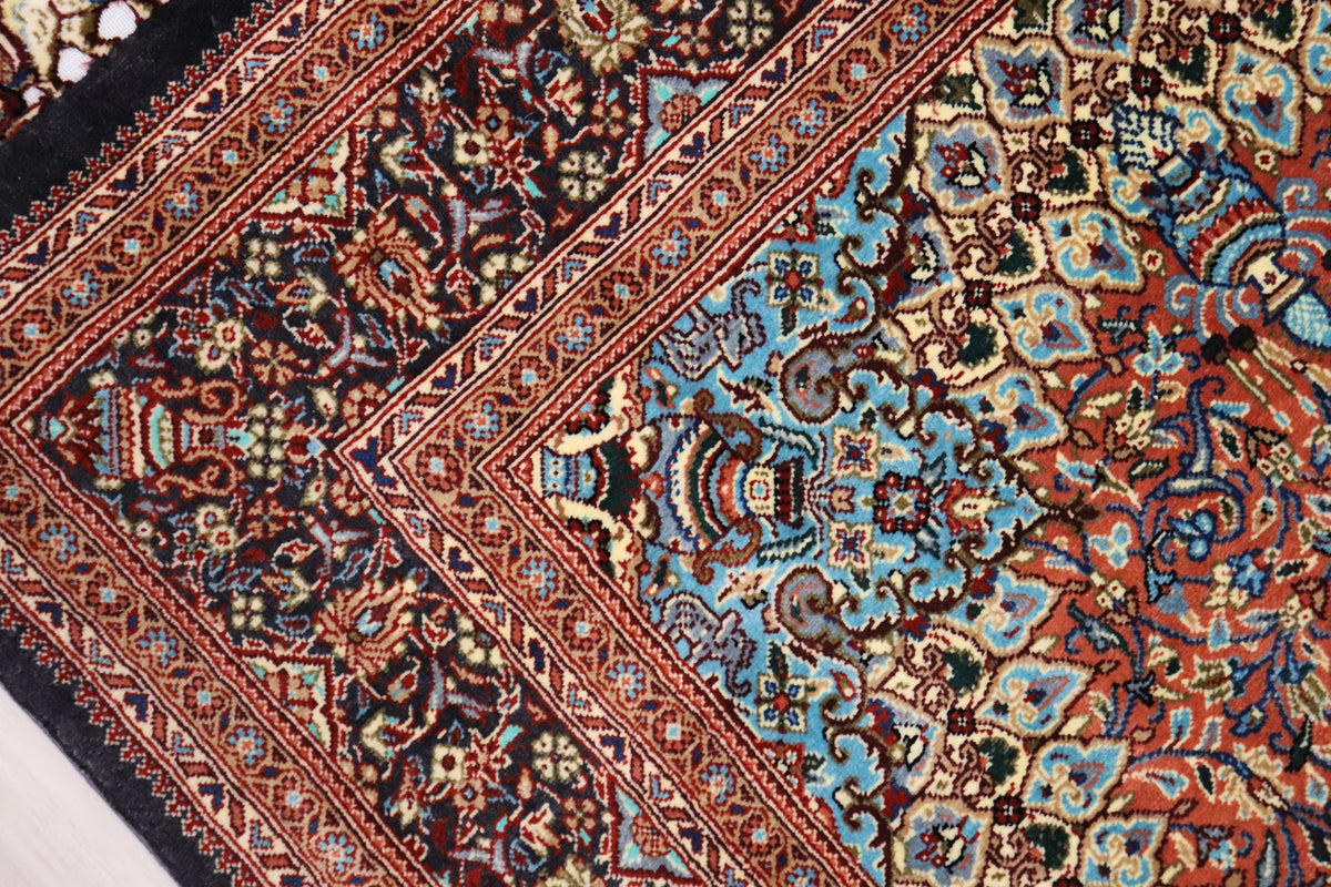 古代ペルシャの栄華【ジャムシディ工房（アッバス）】 91×58cm 「Takht Jamshidi/ペルセポリス」クム産シルク ID25020