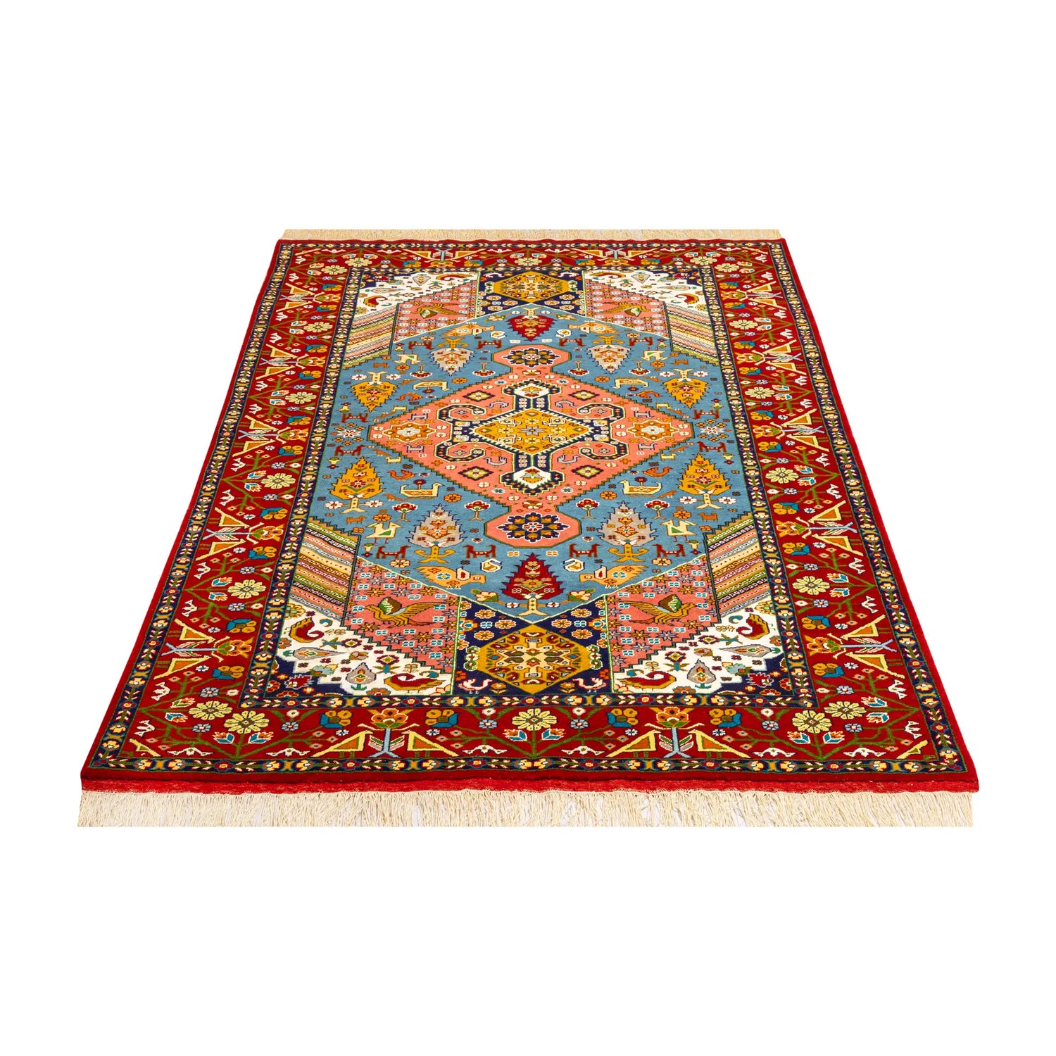 Industry's lowest price Persian carpet, hand-woven wool &amp; silk, Khorasan, large size, 23020