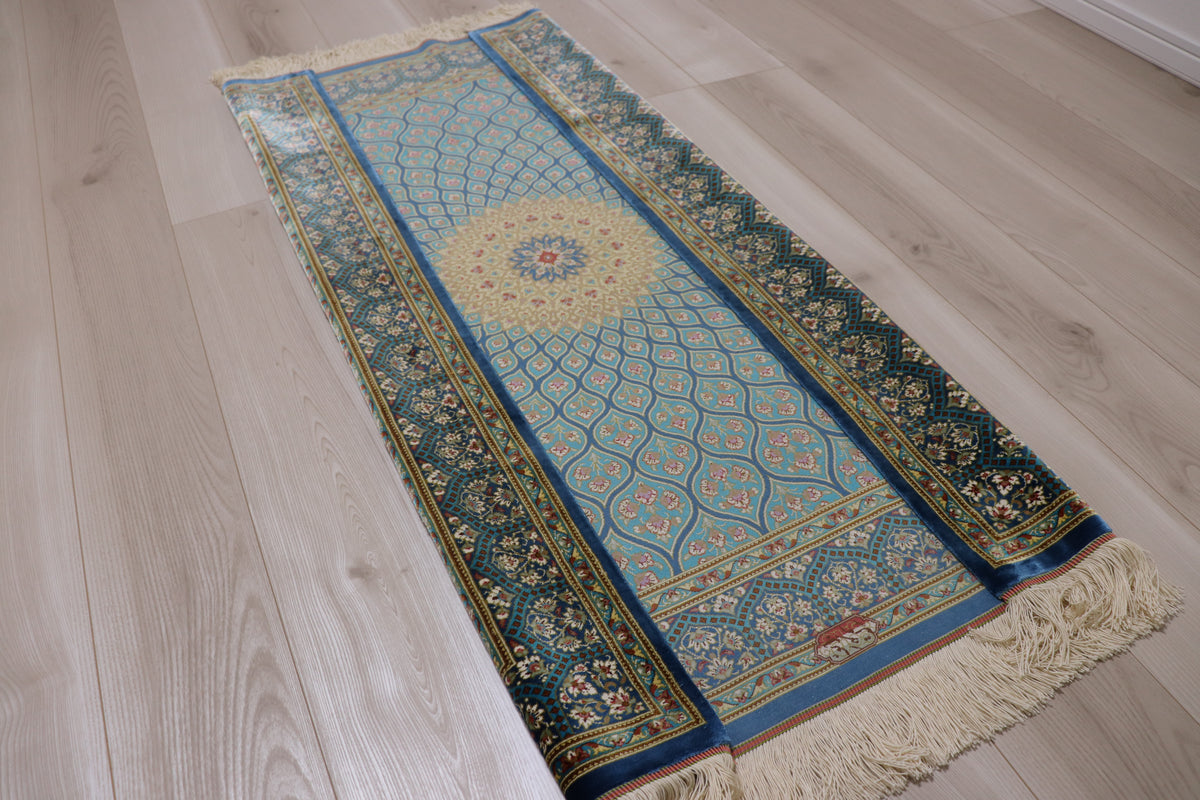アルバル工房 ドーム文様（ゴンバディー）青緑 81×119cm (ID8033)