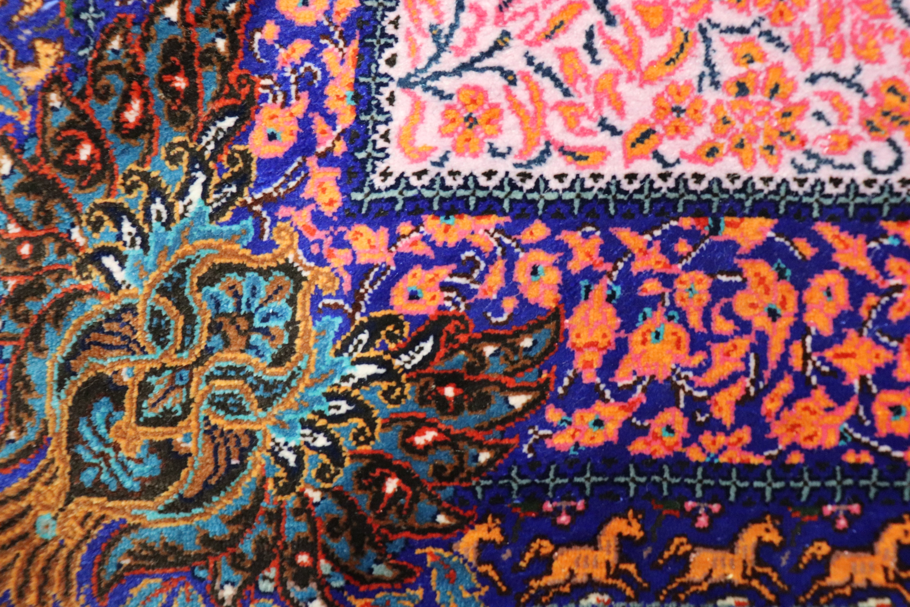 ペルシャ絨毯 クム産 シルク100% モハマドジャムシディ工房 最高密度