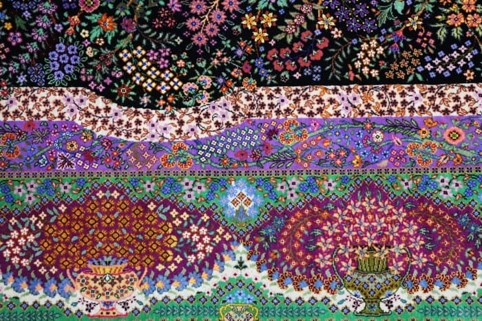 エスハギ工房 繁栄の生命の樹 黒×グリーン 101×151cm (ID18013)