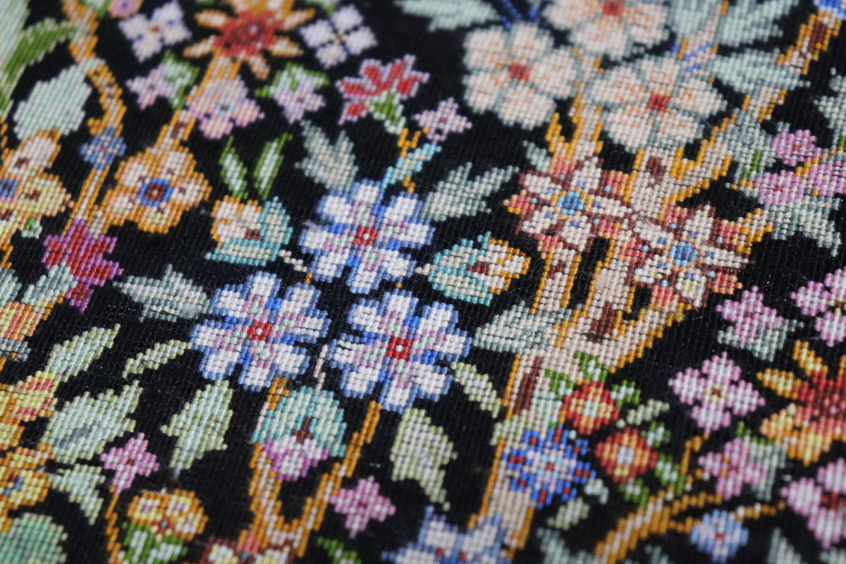 エスハギ工房 繁栄の生命の樹 黒×グリーン 101×151cm (ID18013)