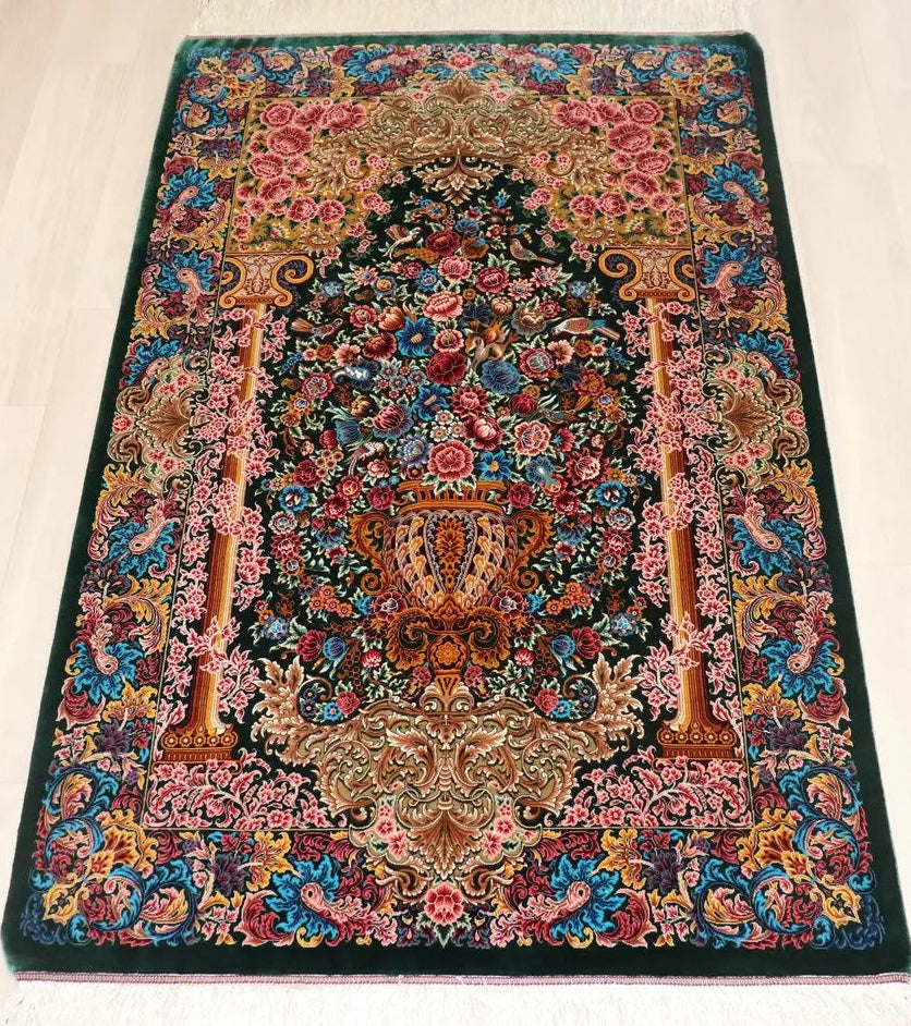 花瓶文様の商品一覧【ゴレスタン | クム産シルク絨毯専門店】