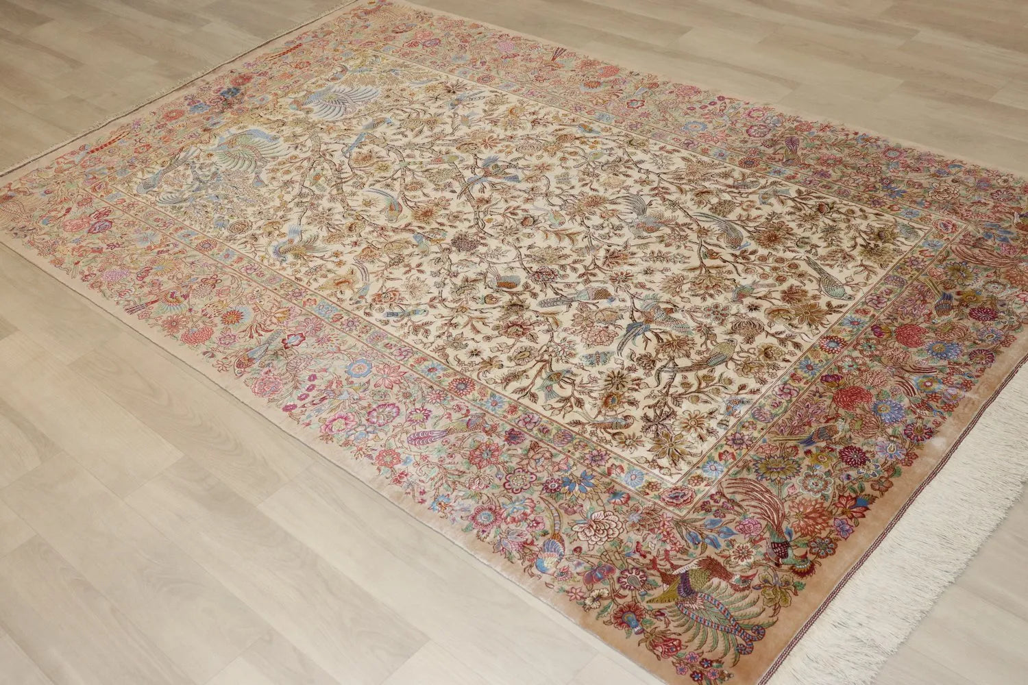 Persian carpet from Qom 100% silk Mirmehidi workshop 122002