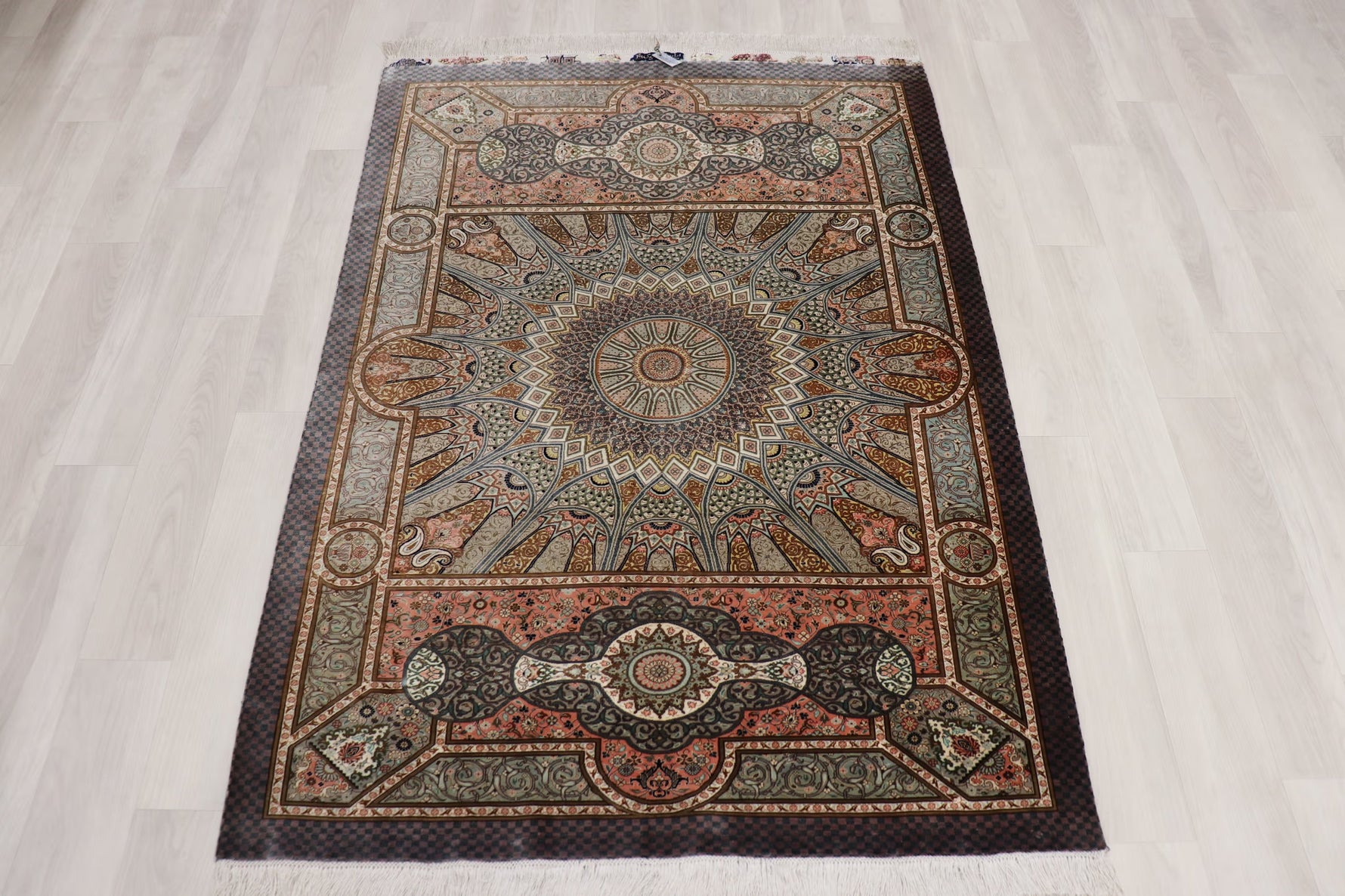 絶密度・草木染【ジャムシディ工房】クム産シルク 「Dome/天空の建築」ID24003