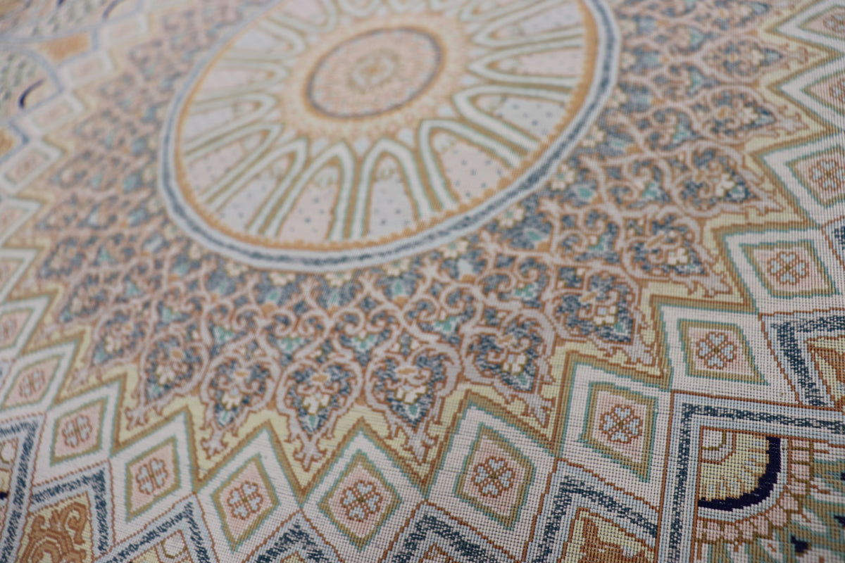 絶密度・草木染【ジャムシディ工房】クム産シルク 「Dome/天空の建築」ID24003