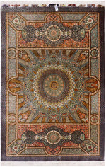 絶密度・草木染【ジャムシディ工房】クム産シルク 「Dome/天空の建築」ID24003