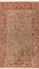 ペルシャ絨毯 クム産 シルク100% Mirmahdi/ミルメヒディ工房 ID:12002 リビングスペースサイズ - ペルシャ絨毯専門店(ゴレスタン)