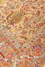 ペルシャ絨毯 クム産 シルク100% Mirmahdi/ミルメヒディ工房 ID:12002 リビングスペースサイズ - ペルシャ絨毯専門店(ゴレスタン)