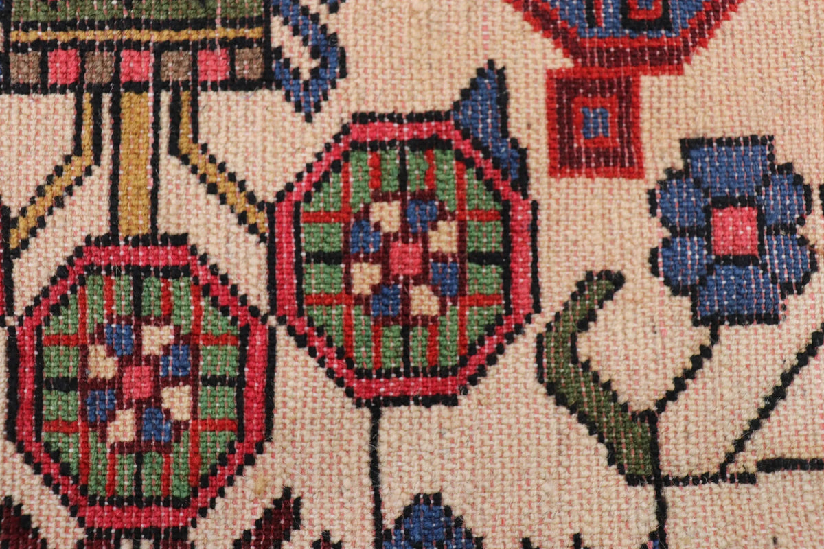 業界最安値 ペルシャ絨毯 手織り ウール&シルク ホラーサン産 大サイズ ID23019